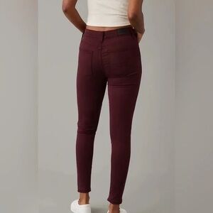 American Eagle Outfitters Dark Red Skinny Jeans